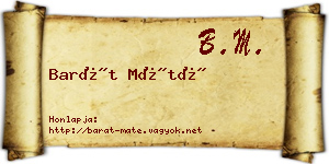 Barát Máté névjegykártya